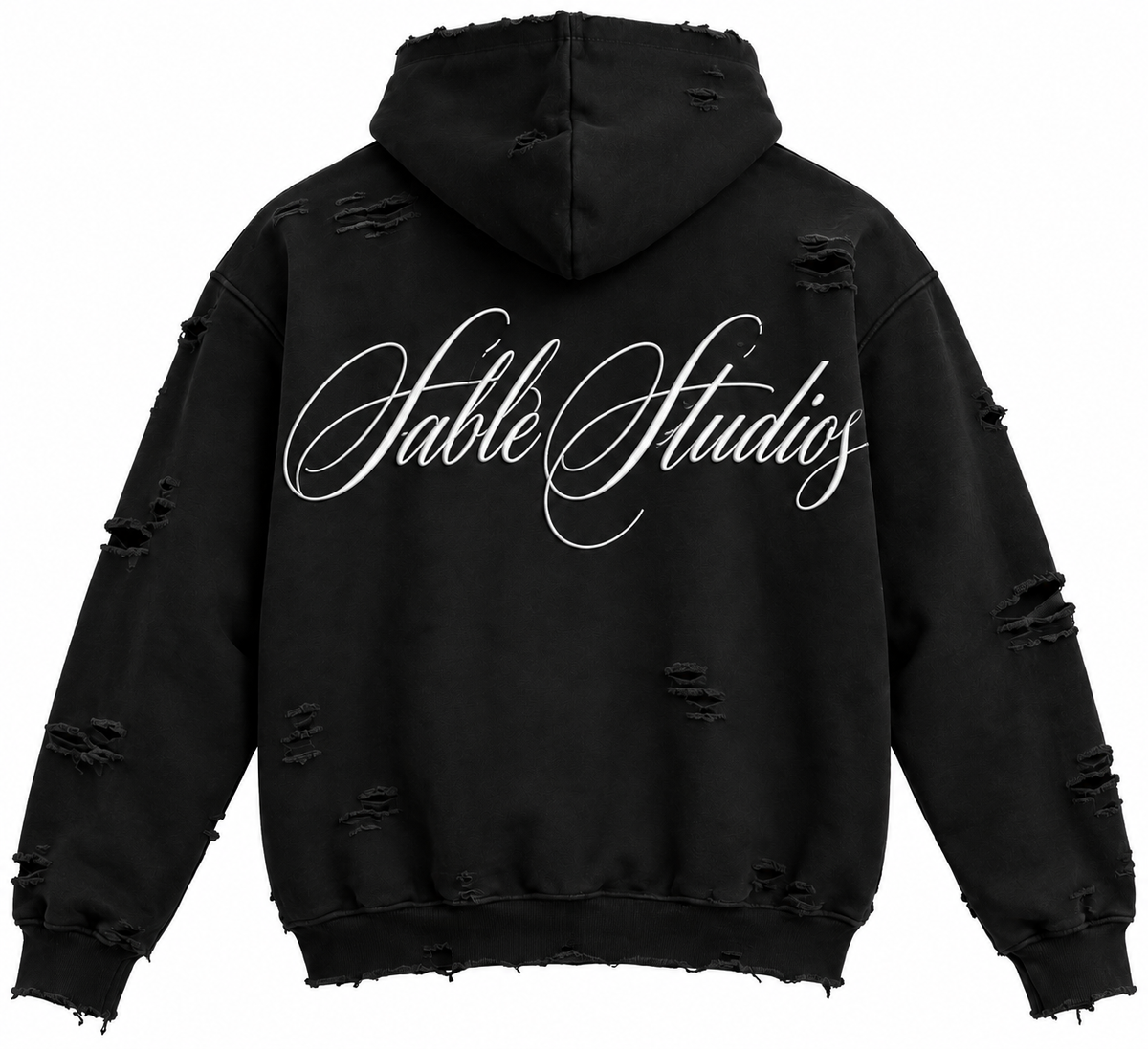 777 Timeless Hoodie – back with large Sable Studios script