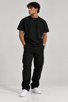 Model wearing the Sable Studios Blank Tee in Black