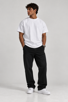 Model wearing the Sable Studios Blank Tee in White